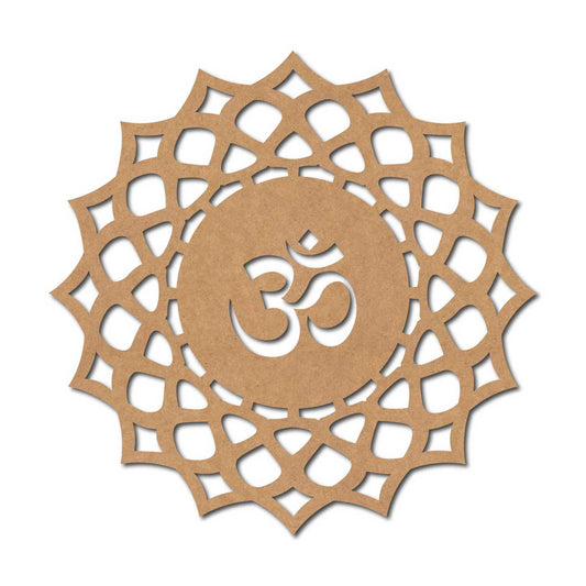 Om Mandala Base Cutout MDF Design 7