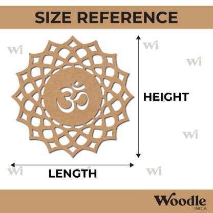 Om Mandala Base Cutout MDF Design 7