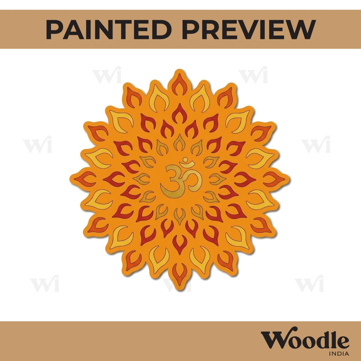 Om Mandala Pre Marked Base MDF Design 1