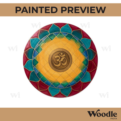 Om Mandala Pre Marked Round MDF Design 1