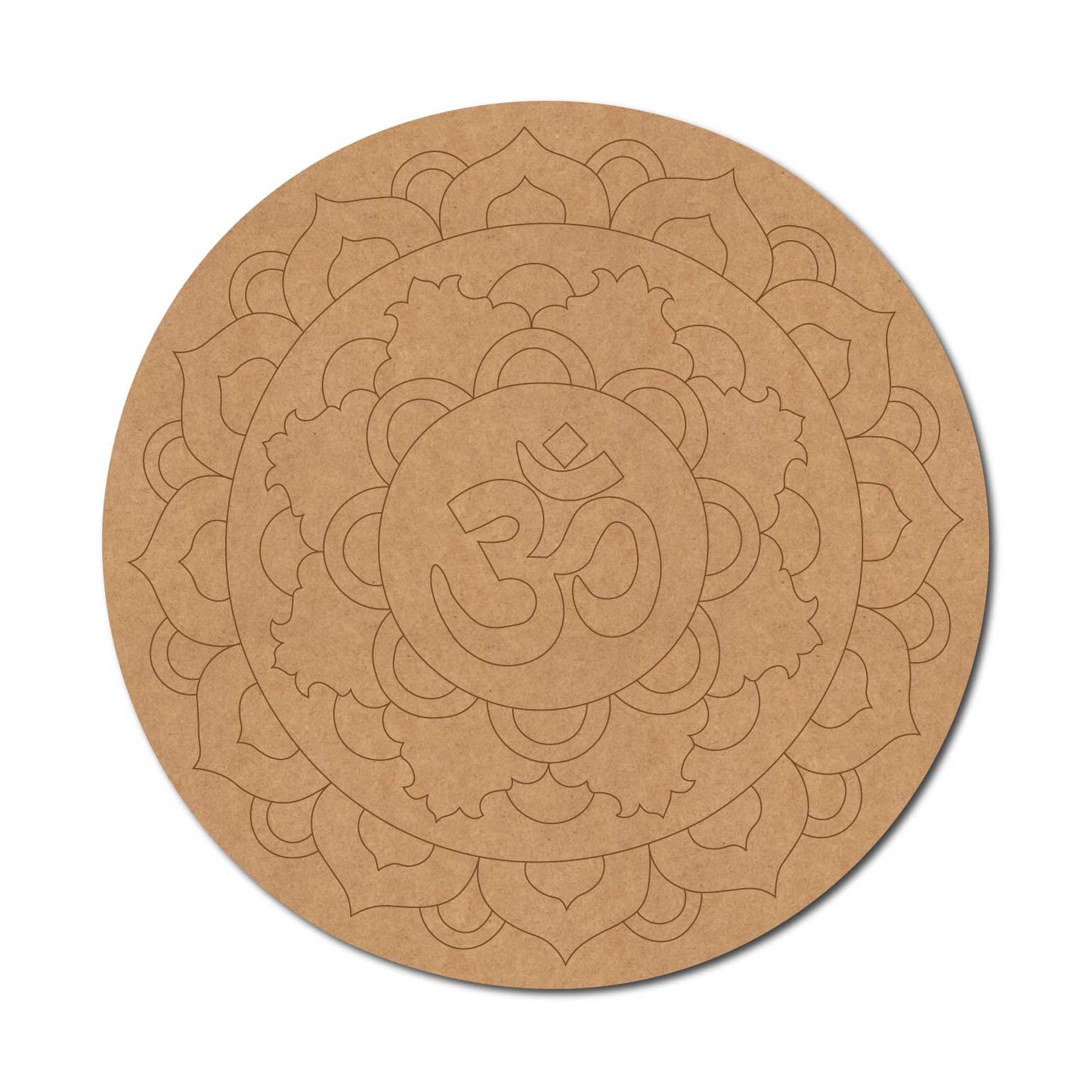 Om Mandala Pre Marked Round MDF Design 2