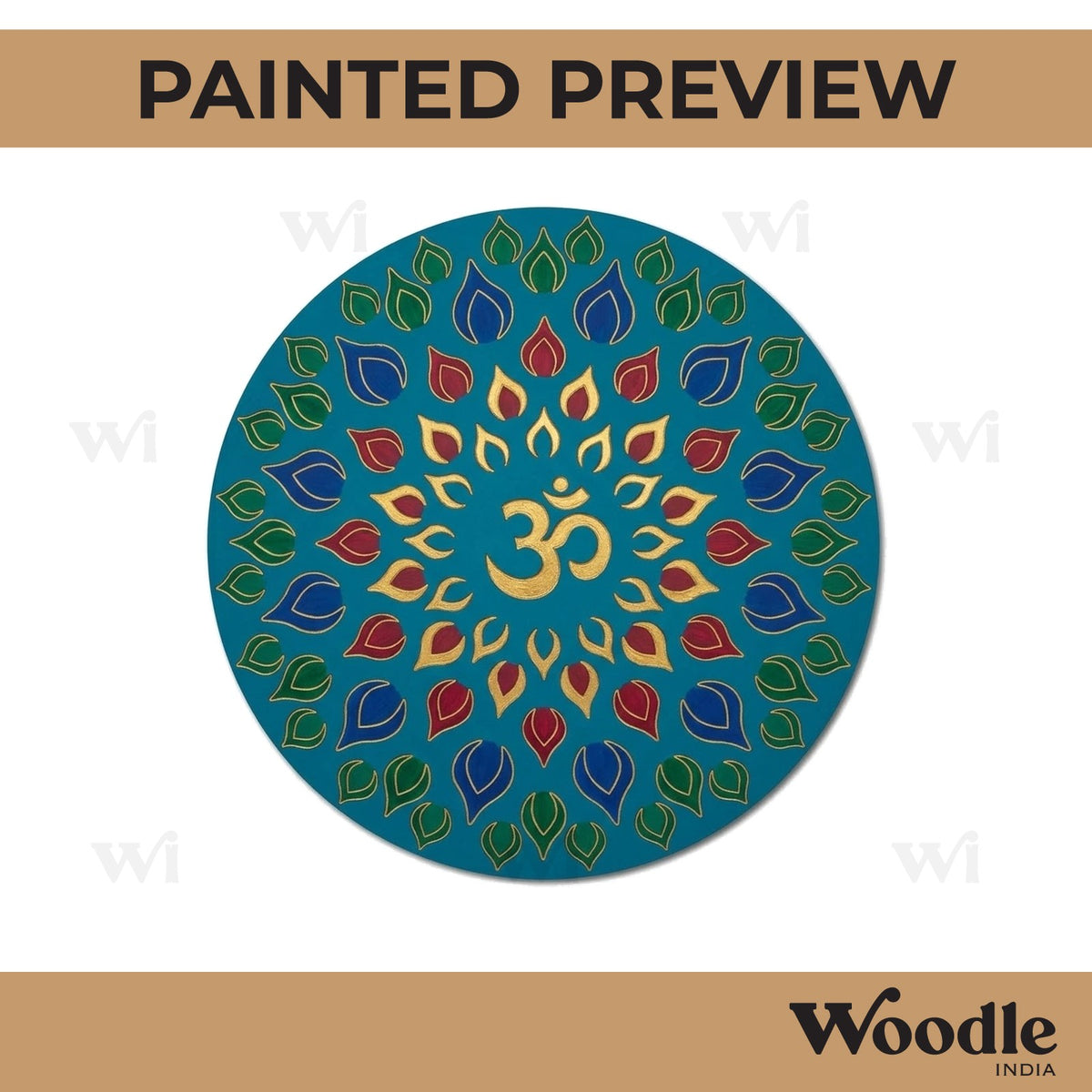 Om Mandala Pre Marked Round MDF Design 5