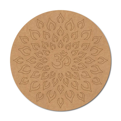 Om Mandala Pre Marked Round MDF Design 5