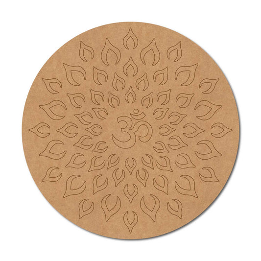 Om Mandala Pre Marked Round MDF Design 5