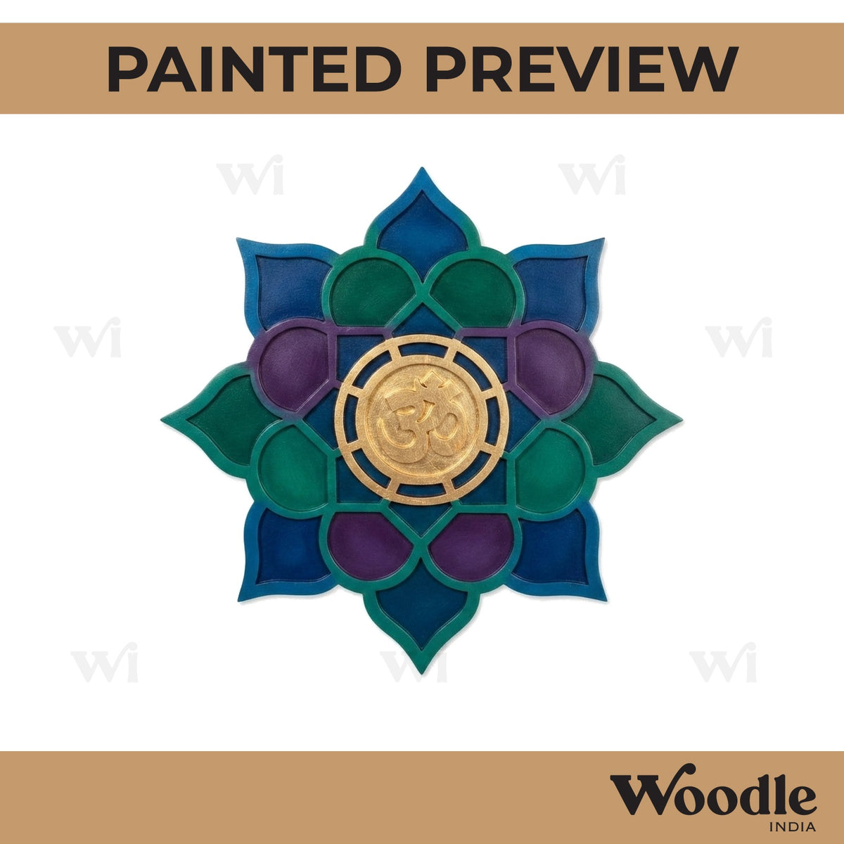 Om Mandala Two Layered Base MDF Design 1