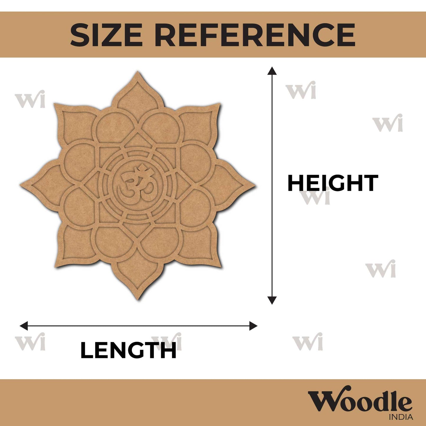 Om Mandala Two Layered Base MDF Design 1