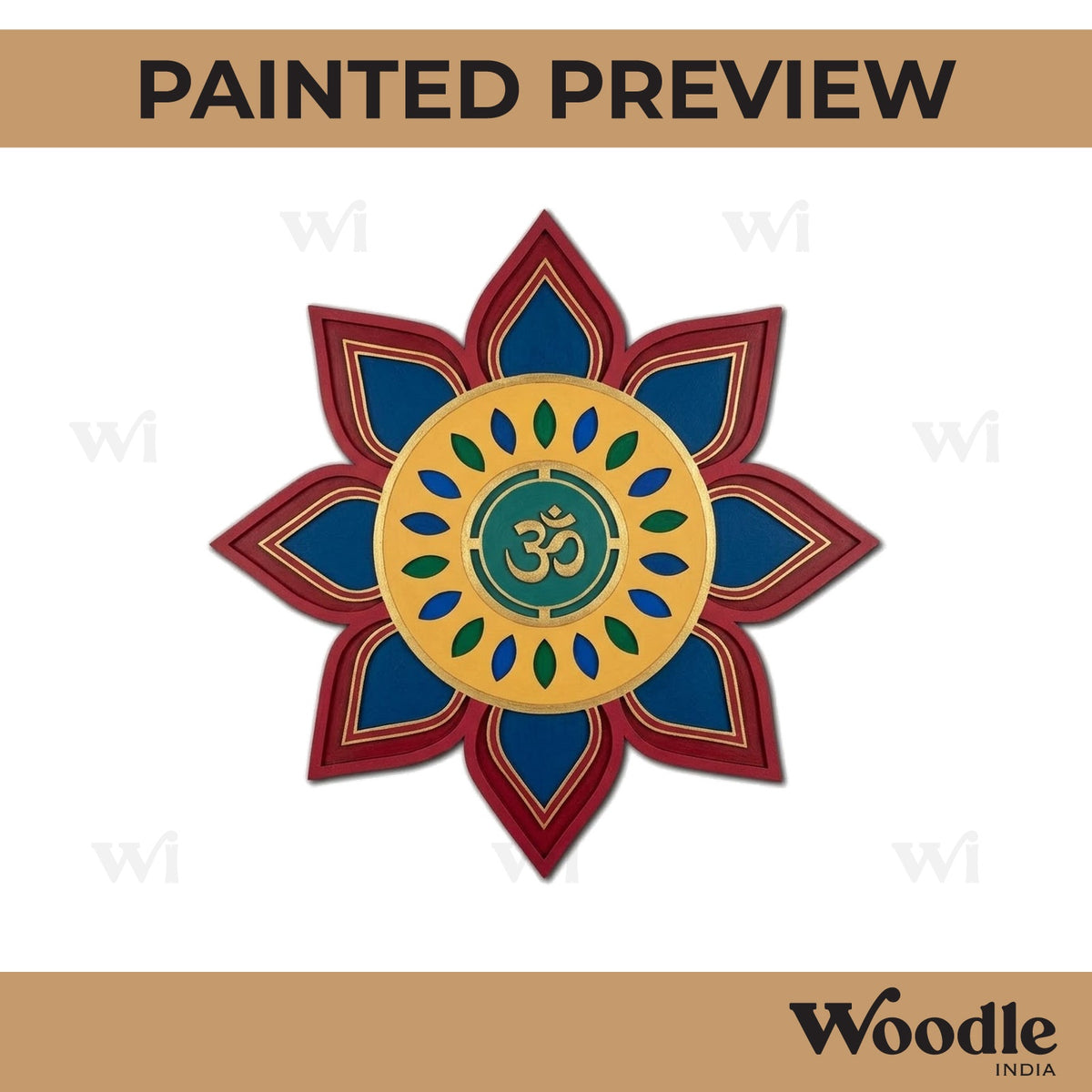 Om Mandala Two Layered Base MDF Design 2