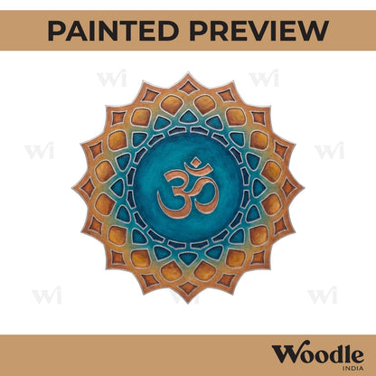 Om Mandala Two Layered Base MDF Design 3