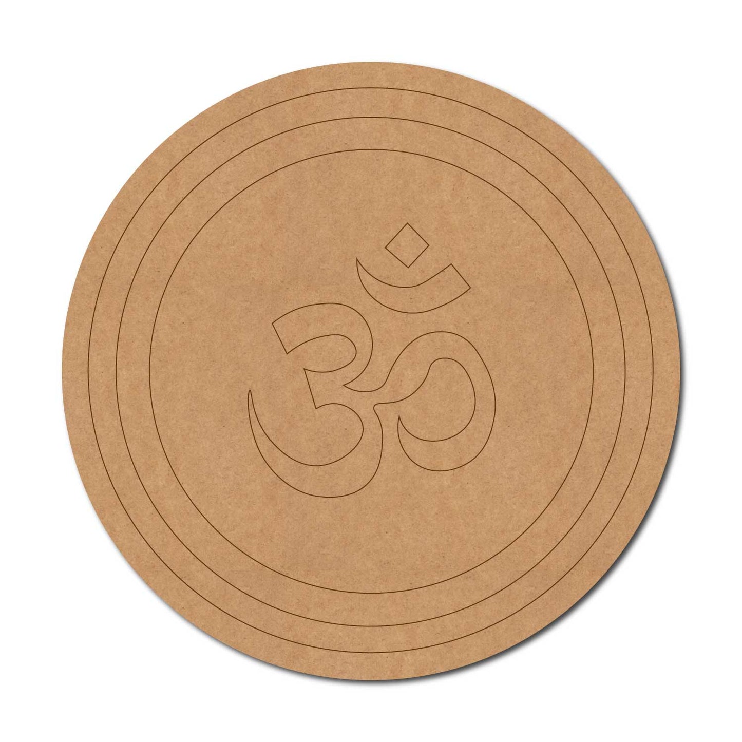 Om Pre Marked Round MDF Design 1
