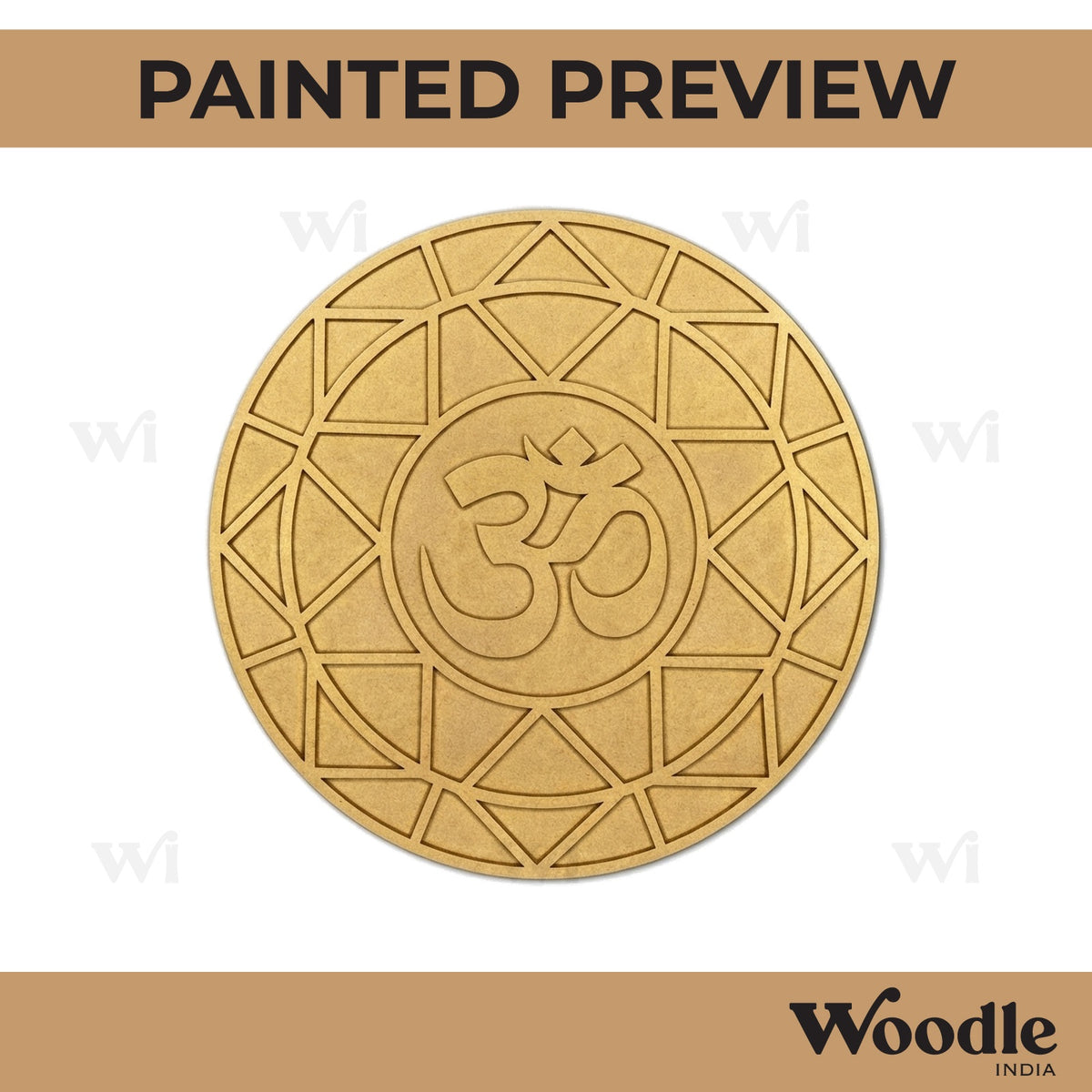 Om Reusable Rangoli Base MDF Design 1