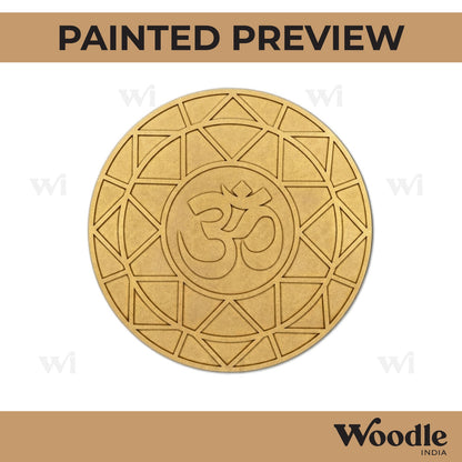 Om Reusable Rangoli Base MDF Design 1