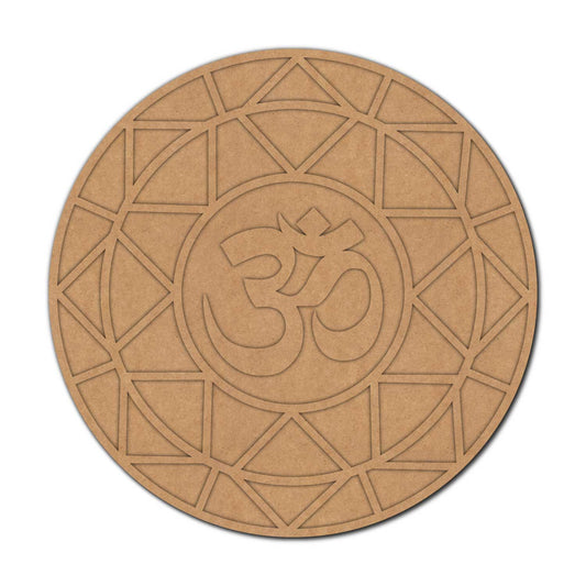 Om Reusable Rangoli Base MDF Design 1