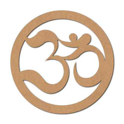 Om Round Cutout MDF Design 1