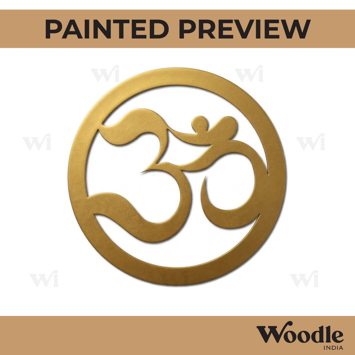 Om Round Cutout MDF Design 1