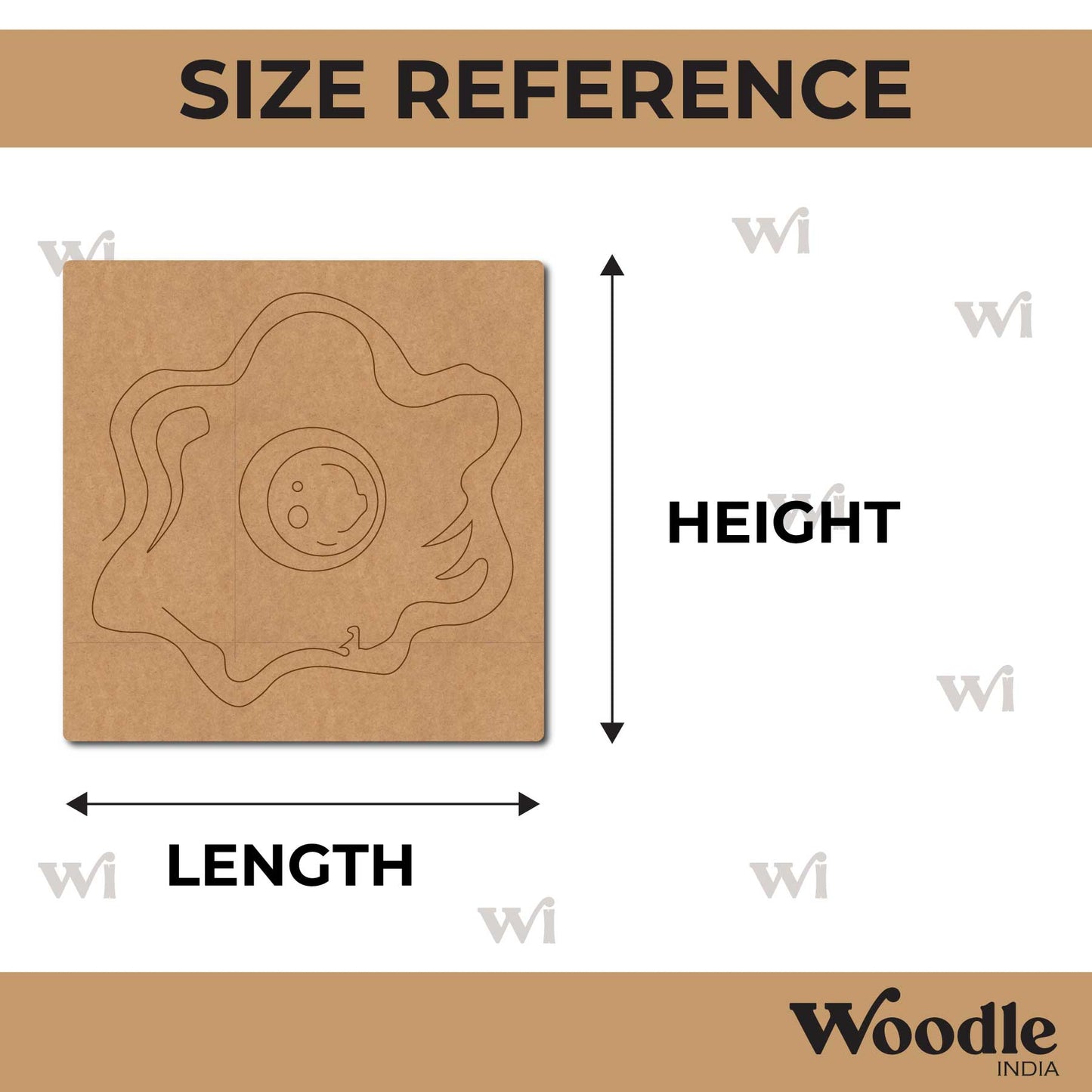 Omelette Pre Marked Base MDF Design 1