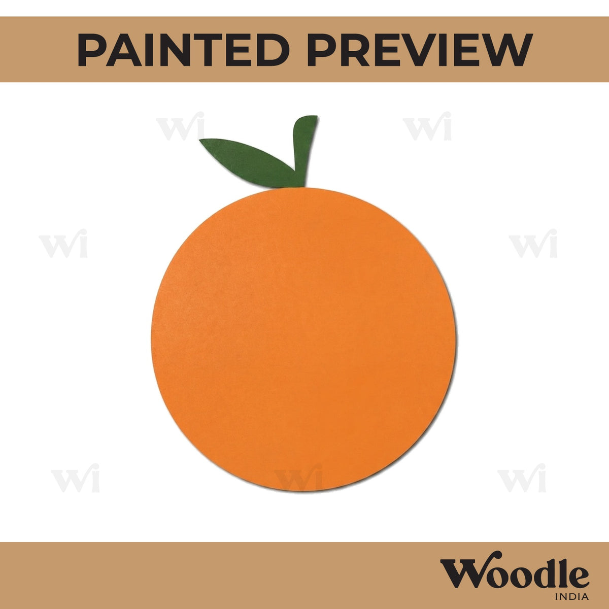 Orange Cutout MDF Design 1