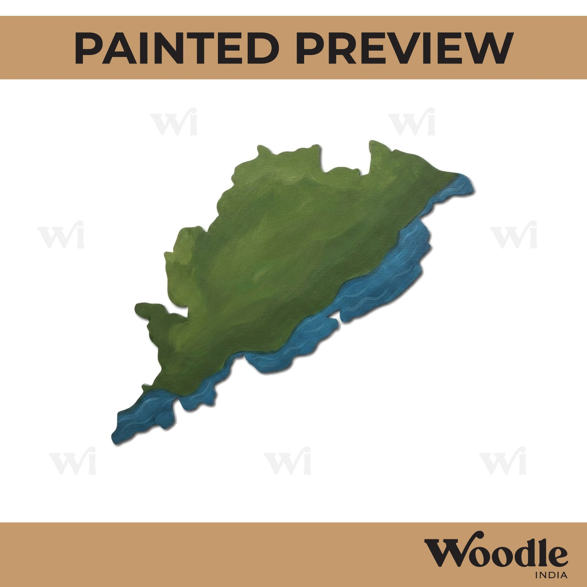Orissa Map Cutout MDF Design 1