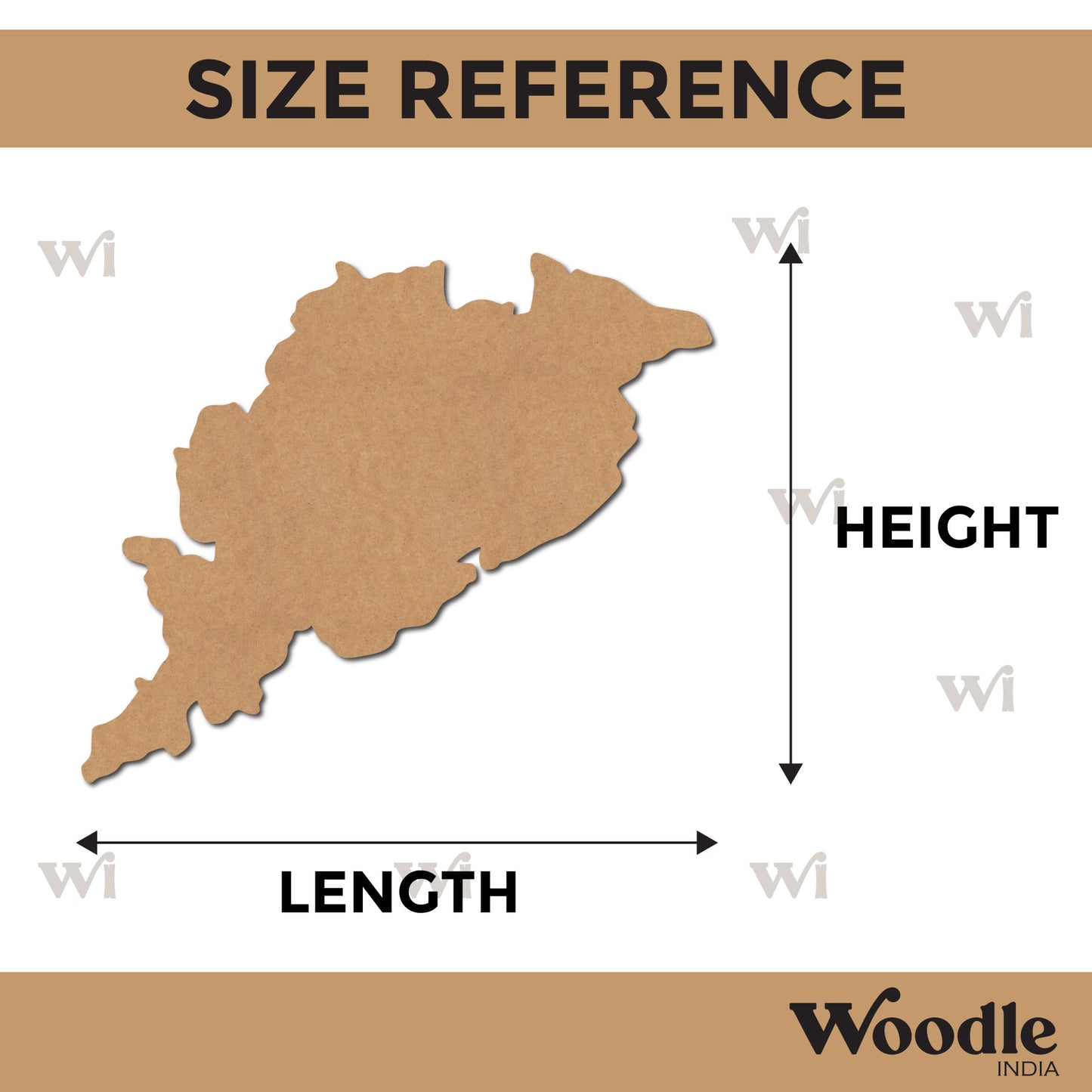 Orissa Map Cutout MDF Design 1