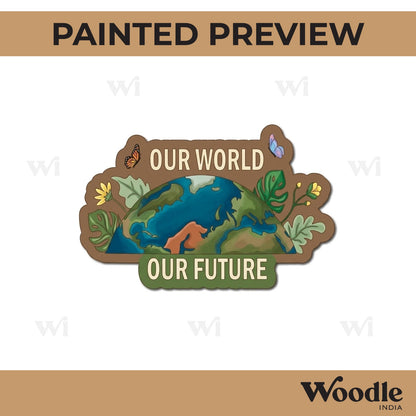Our World Our Future Earth Pre Marked Base MDF Design 1