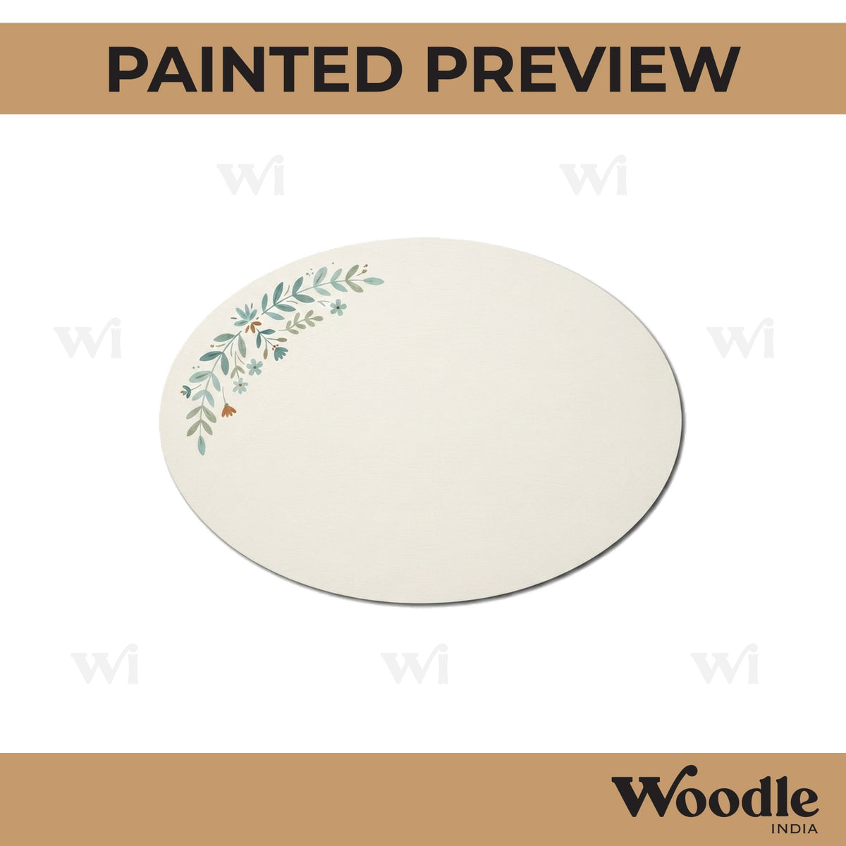 Oval Base Cutout MDF Design 1