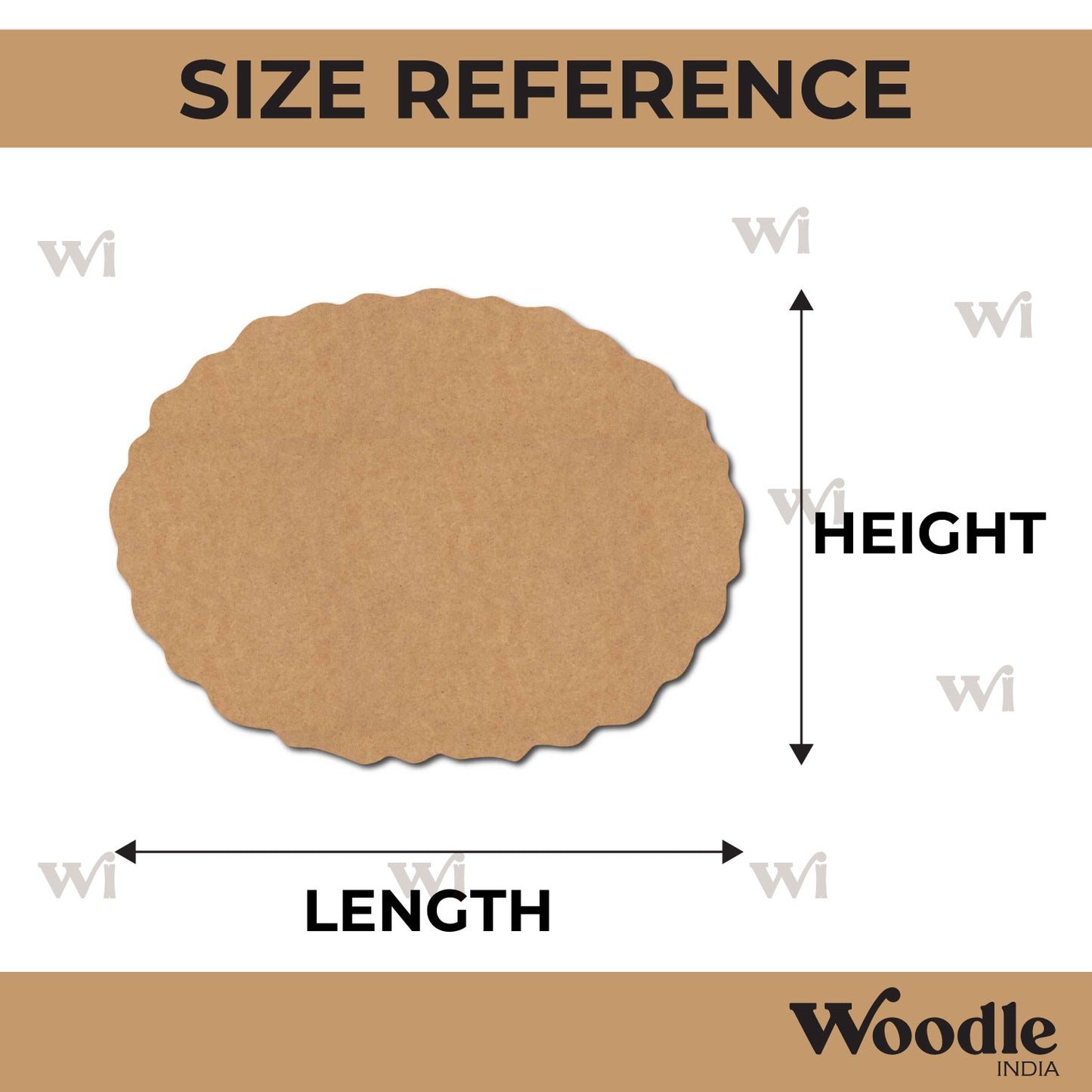 Oval Base Cutout MDF Design 6