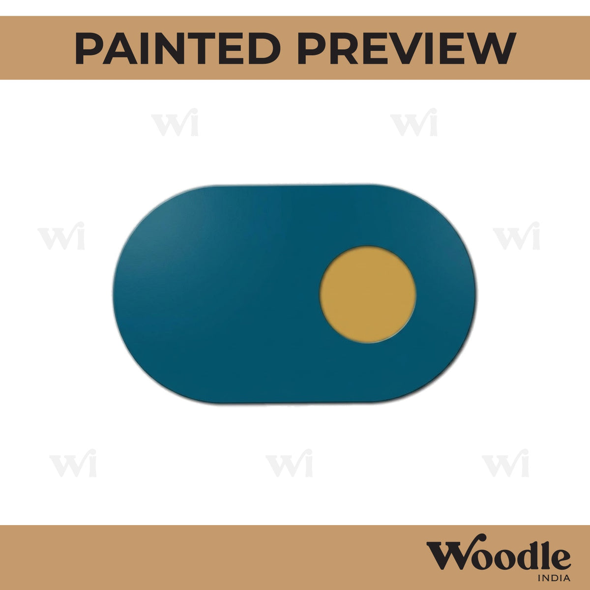Oval Diya Tealight Holder MDF Design 1