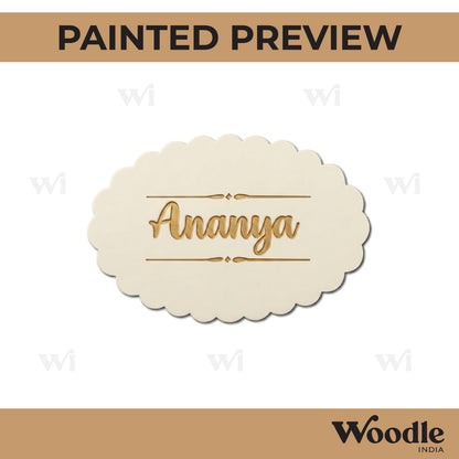 Oval Nameplate MDF Design 2