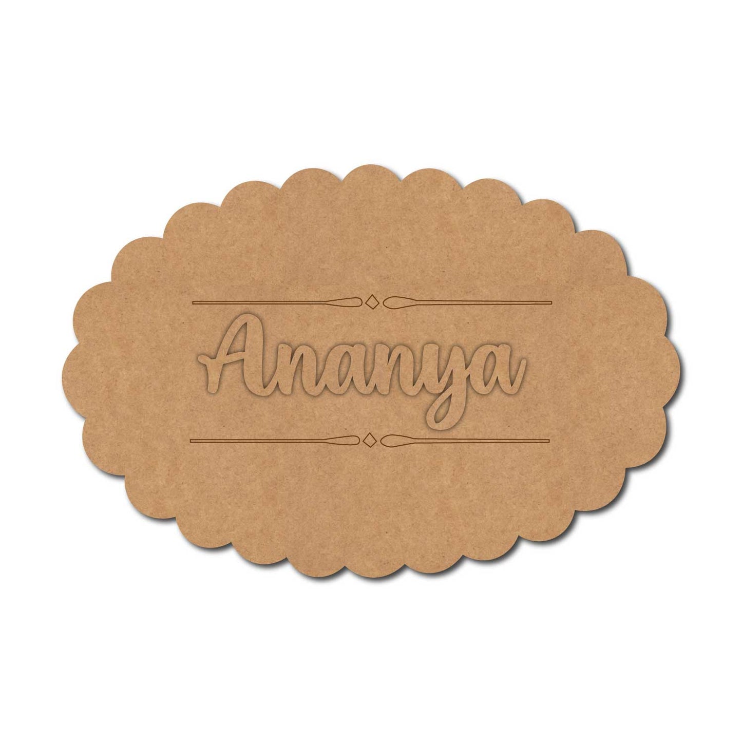 Oval Nameplate MDF Design 2