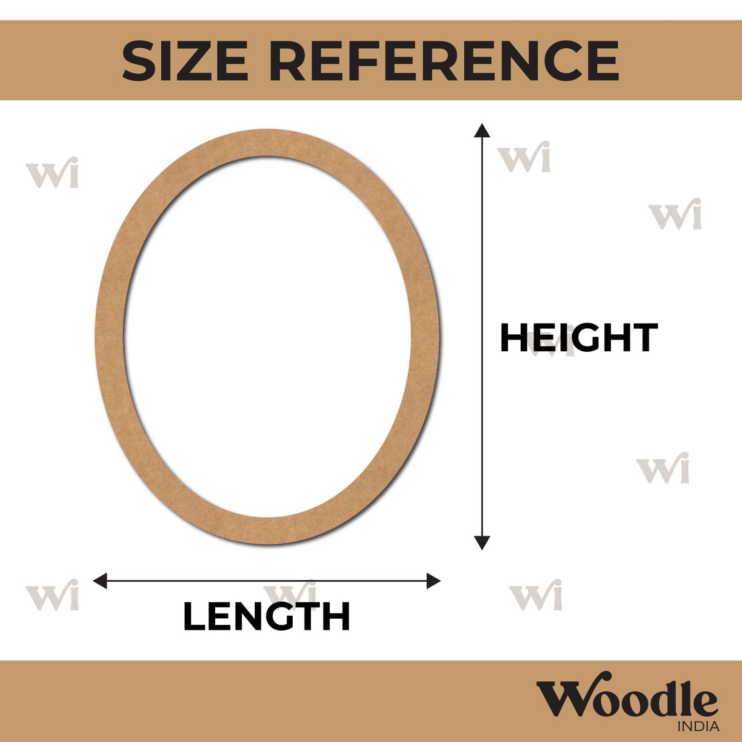 Oval Ring Cutout MDF Design 1
