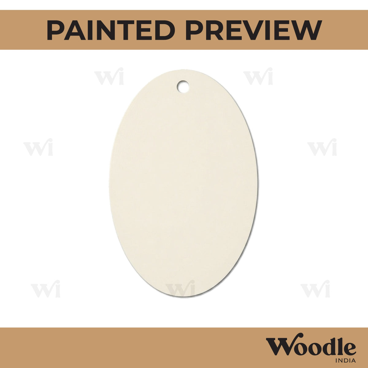 Oval With One Hole Cutout MDF Design 1