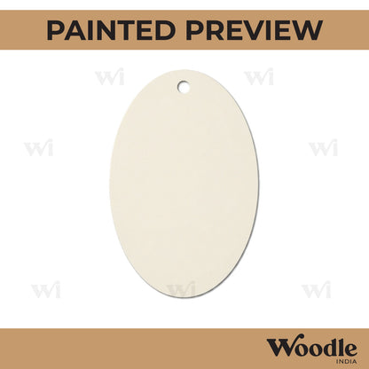 Oval With One Hole Cutout MDF Design 1