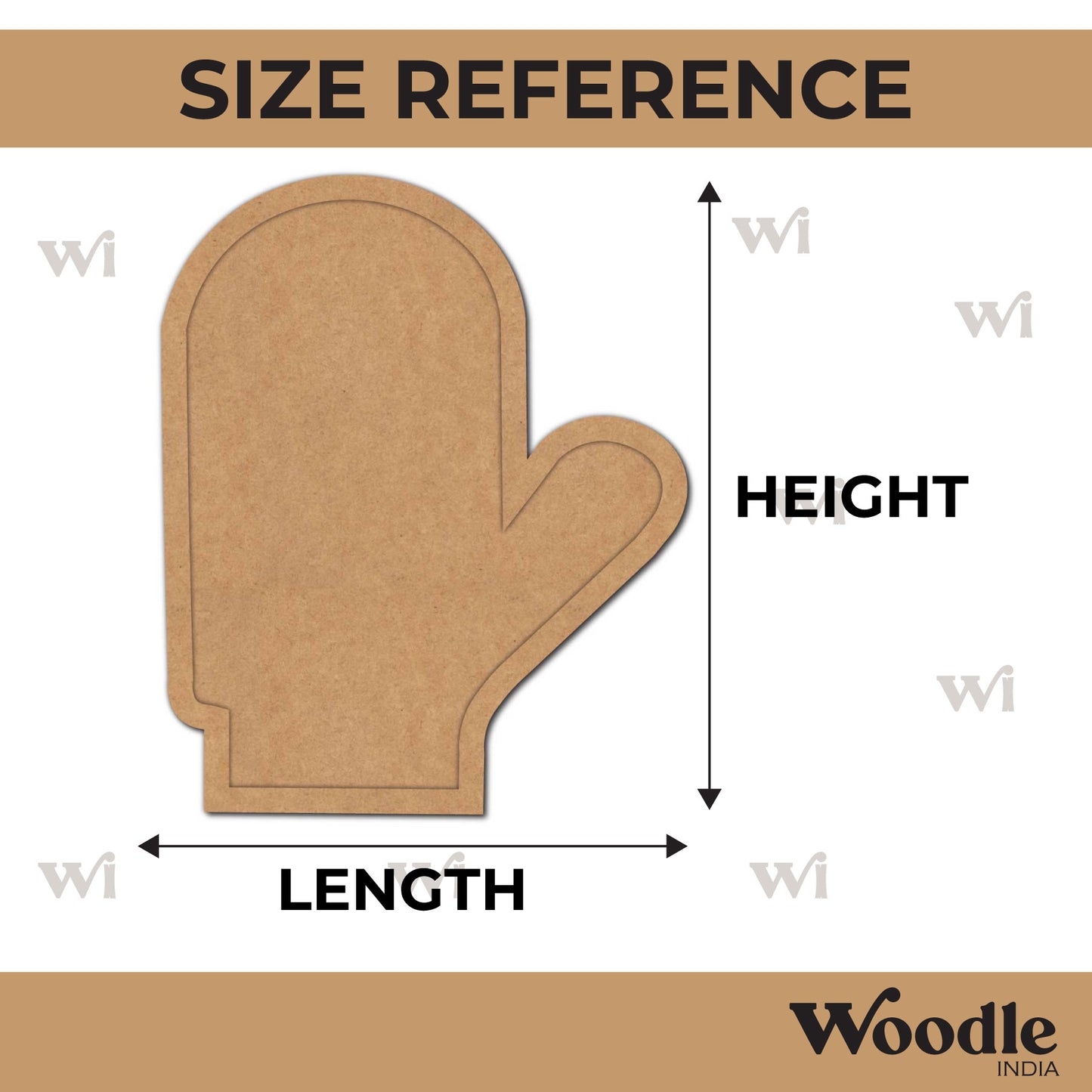 Oven Kitchen Glove Two Layered Base MDF Design 1
