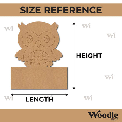 Owl Nameplate Pre Marked MDF Design 1