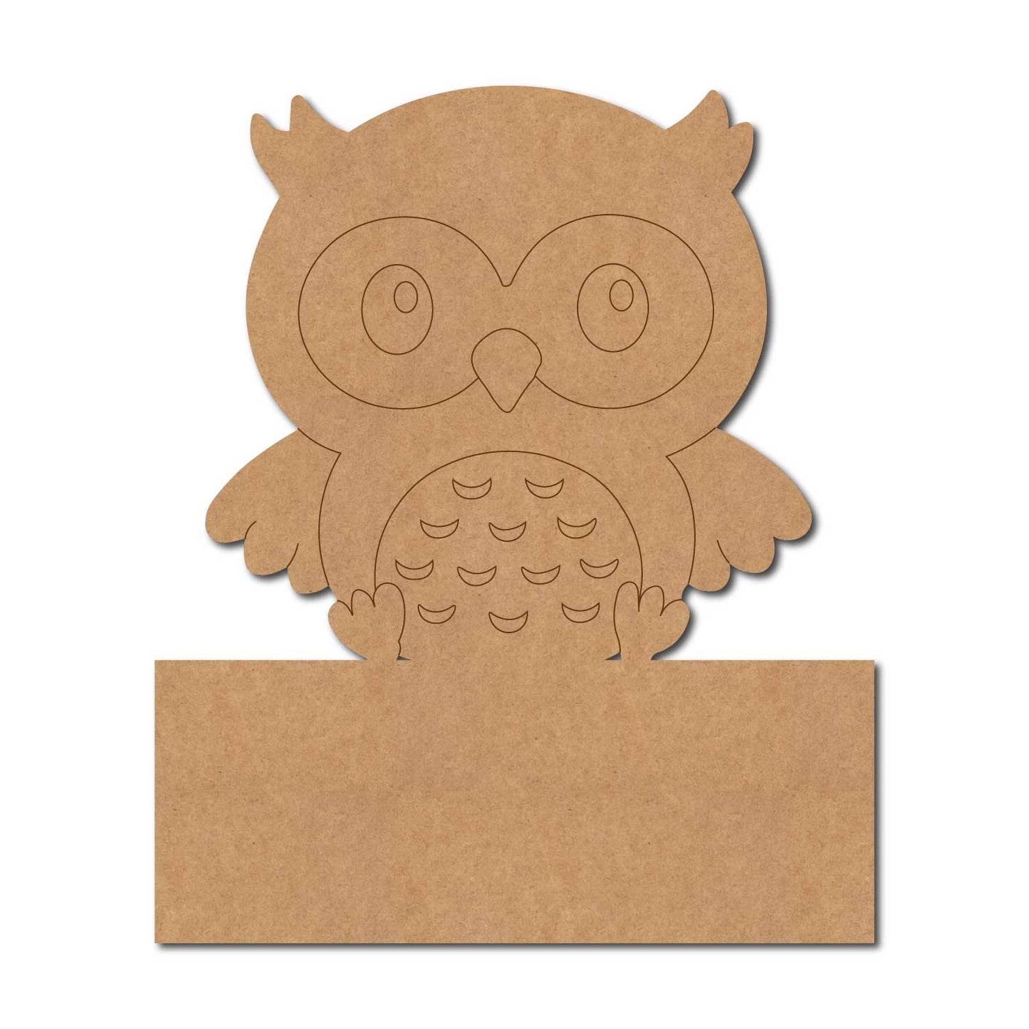 Owl Nameplate Pre Marked MDF Design 1