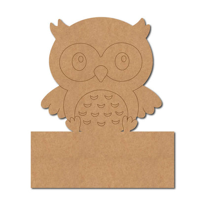 Owl Nameplate Pre Marked MDF Design 1