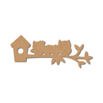 Owls Nameplate Cutout MDF Design 2