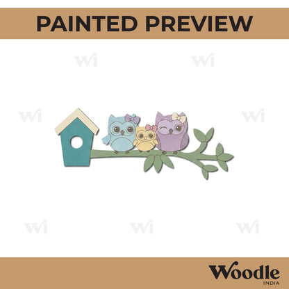 Owls Nameplate Pre Marked MDF Design 1