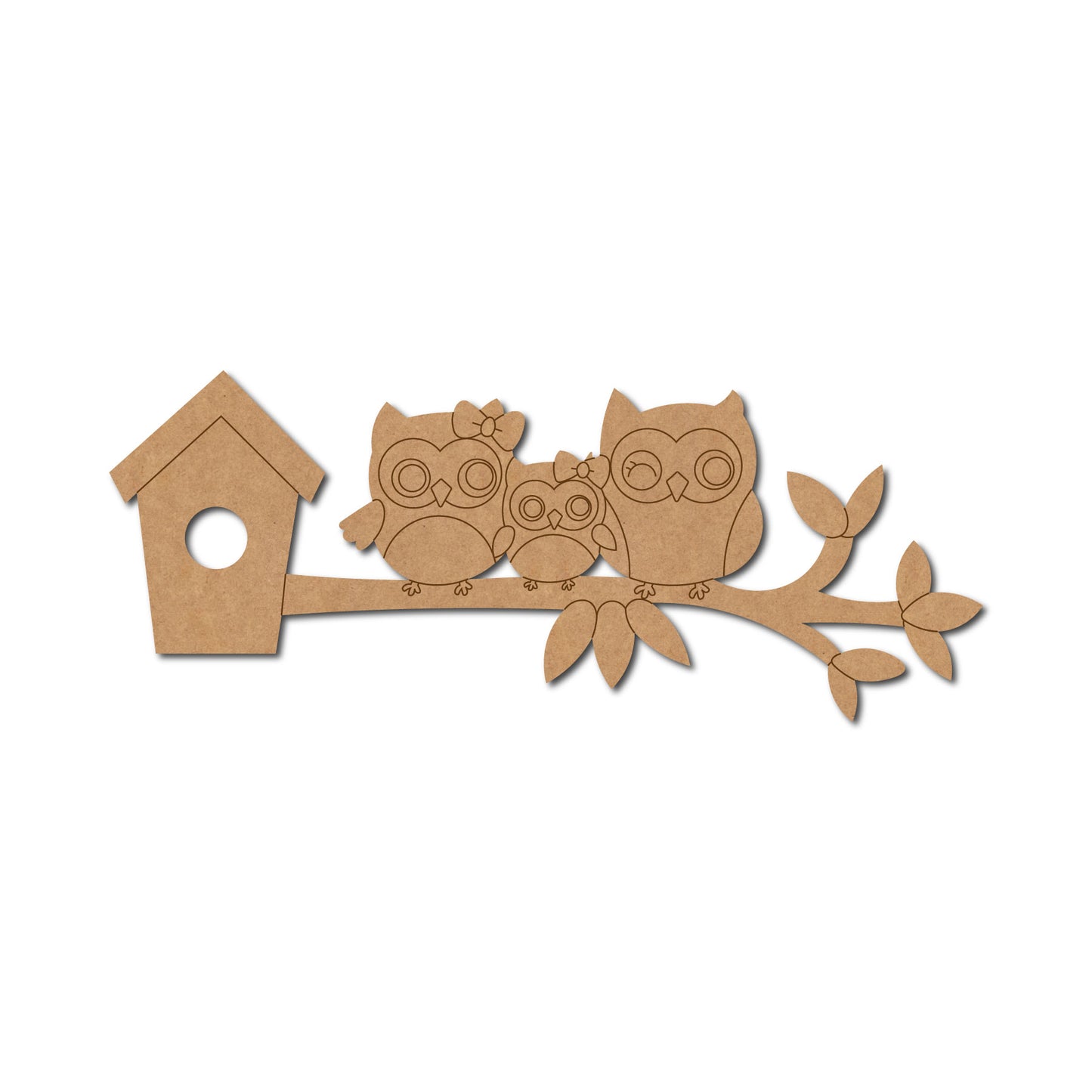 Owls Nameplate Pre Marked MDF Design 1