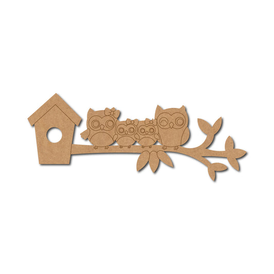 Owls Nameplate Pre Marked MDF Design 2