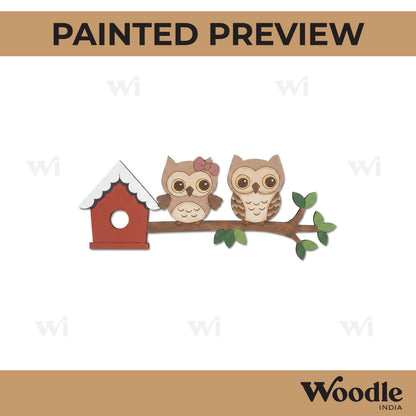 Owls Nameplate Pre Marked MDF Design 3