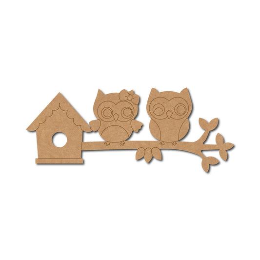 Owls Nameplate Pre Marked MDF Design 3