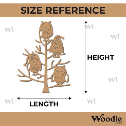 Owls On Tree Cutout MDF Design 1