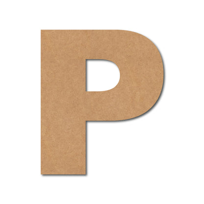 Alphabet P Monogram Cutout MDF Design 1