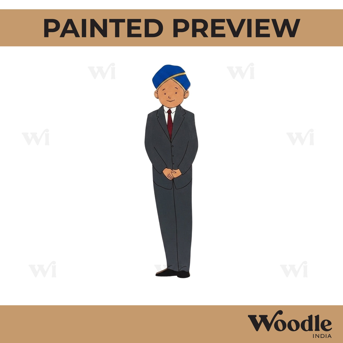 Pagdi Man Pre Marked MDF Design 1
