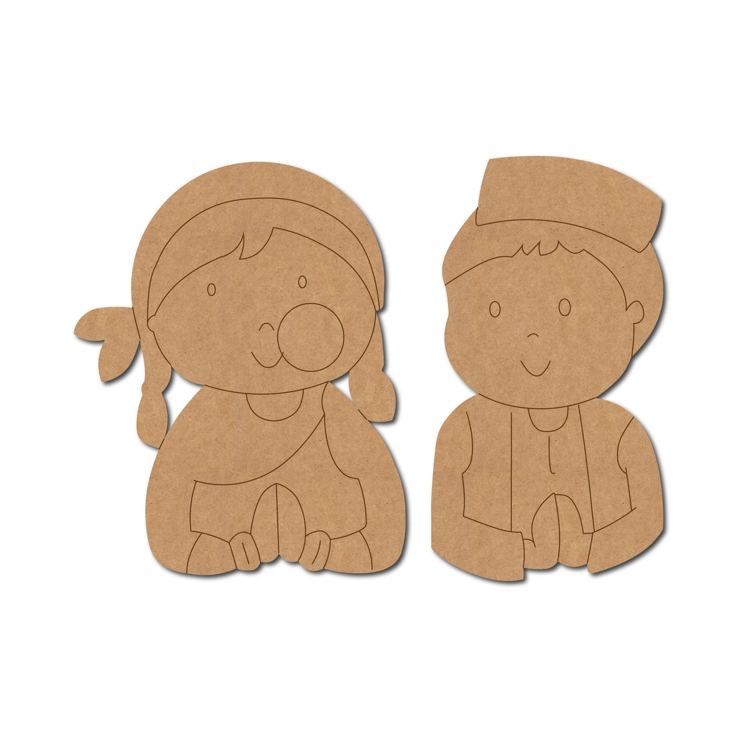 Pahadi Couple Pre Marked MDF Design 1