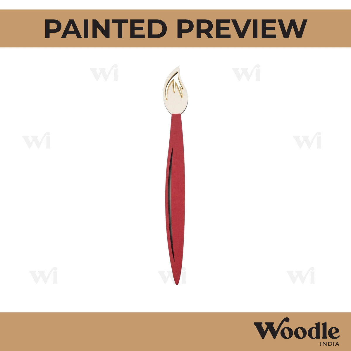 Paint Brush Cutout MDF Design 1