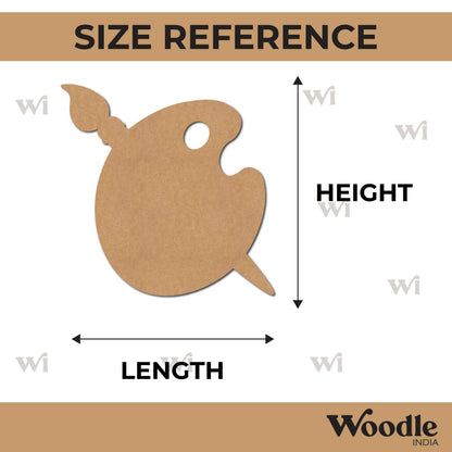 Paint Brush Palette Cutout MDF Design 1