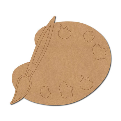 Paint Brush Palette Pre Marked MDF Design 1