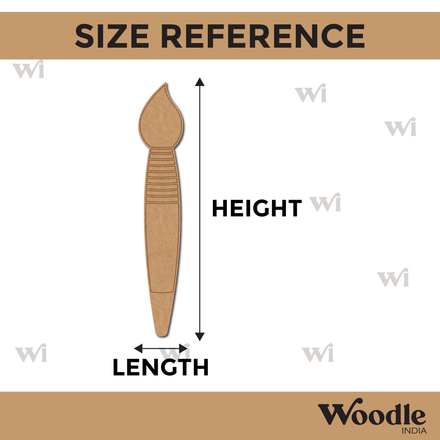 Paint Brush Pre Marked MDF Design 1