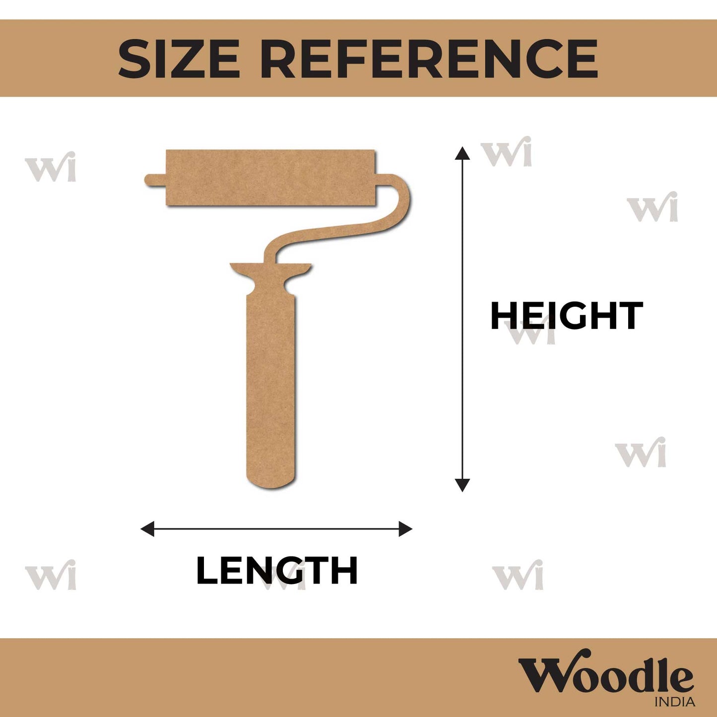 Paint Roller Cutout MDF Design 1